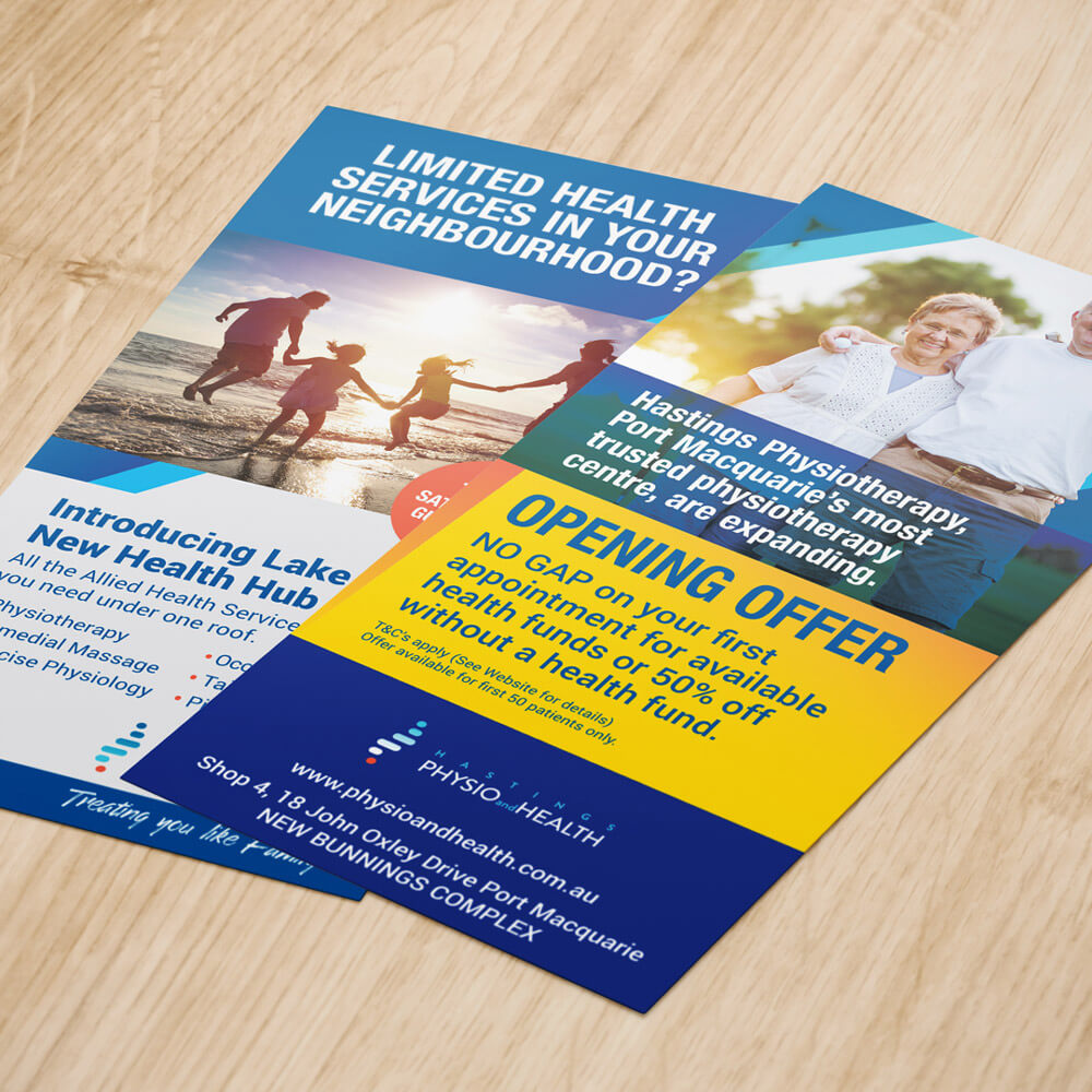 Flyer design for Hastings Physio and Health